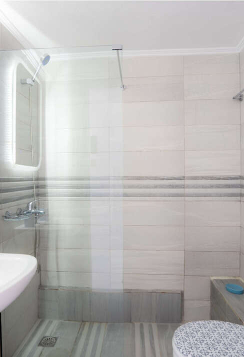 Bathroom with walk in shower